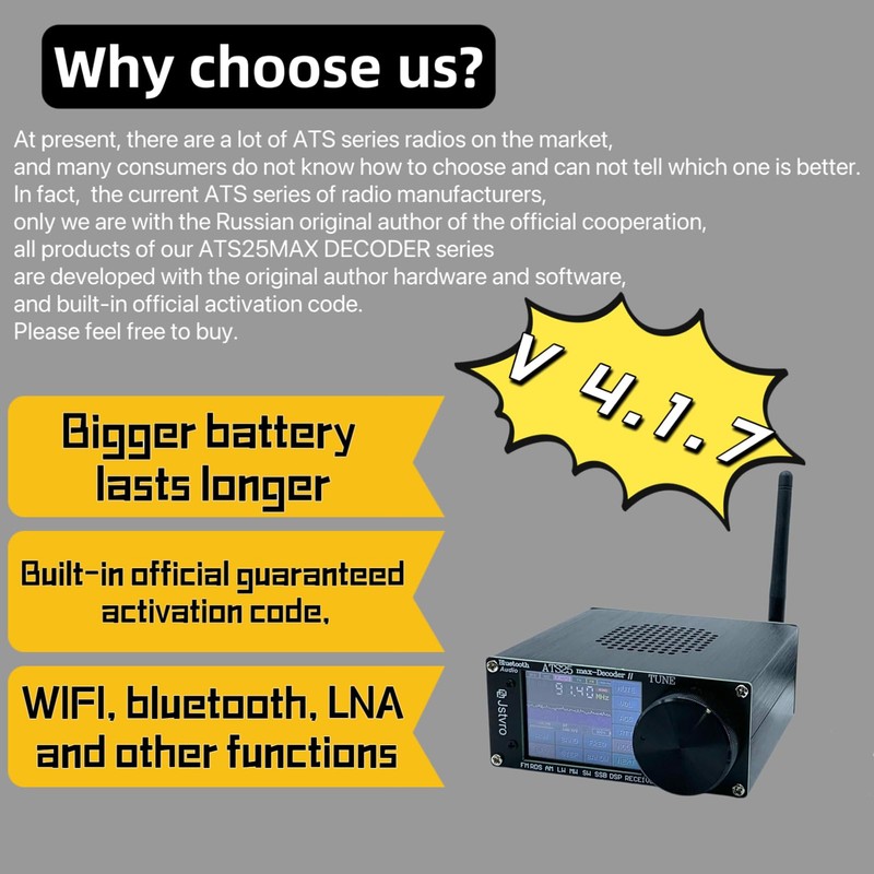 Namolit ATS-25MAX Decoder V2 2.4Inch Touching Screen Portable Full Band