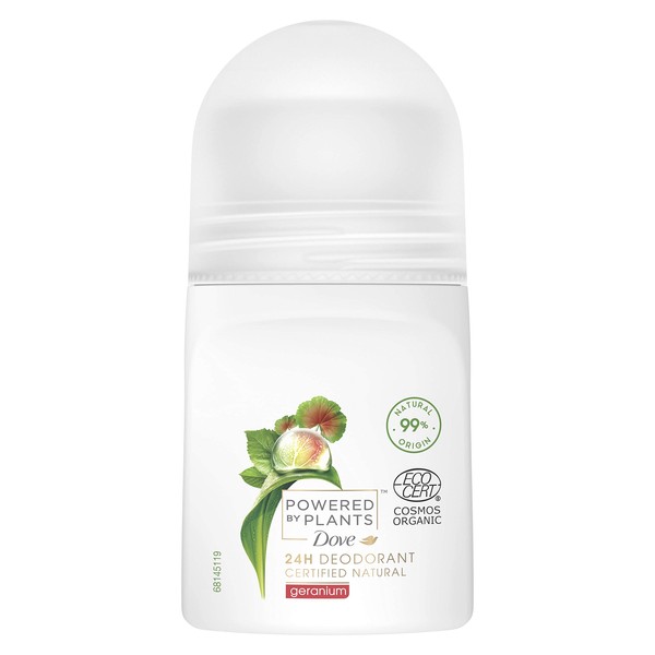 dove rollon 50ml powered by plants geranium