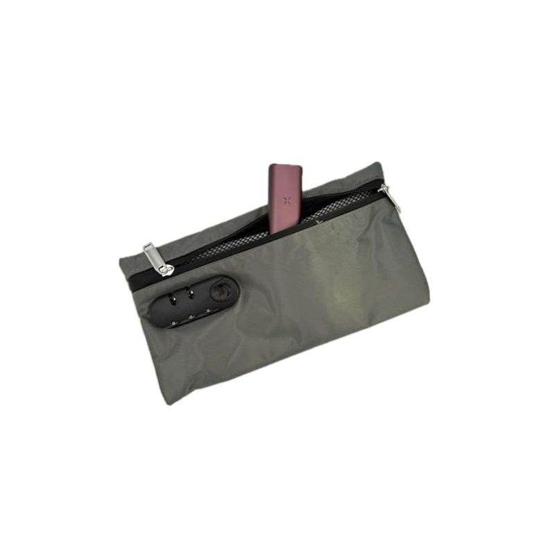 Vapes of Wrath Smell-Proof Storage Bag with Combination Lock, Grey