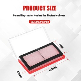 Chapou 5 Pcs Magnification Welding Lens 2" x 4.25" Glass Welding Magnifying Lens Magnifying Helmet Lens Welding Helmet Replacement Lens Compatible with Most Welding Helmets