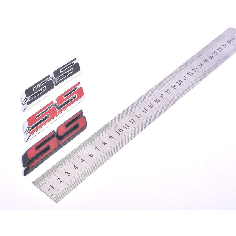 Aimoll 3pcs SS Emblems ABS Sticker 3D Logo Replacement for