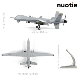 NUOTIE MQ-9 Reaper Drone 1/72 Metal DieCast Alloy Airplane Model