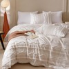 honey qiao Boho Beige Comforter Queen Set Striped Comforter 3