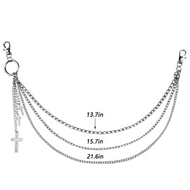 Layered Pants Chains Men Punk Chain Wallets For Men Heavy Belt Chain For Biker Jean Pants Chain For Men Boys Emo Accessories Pocket Chains