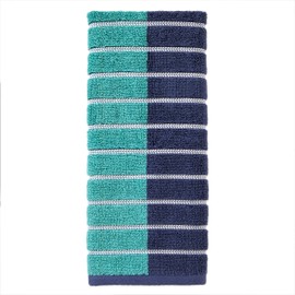 SKL Home by Saturday Knight Ltd. Colorblock Stripes Hand Towel (2-Pack),Teal