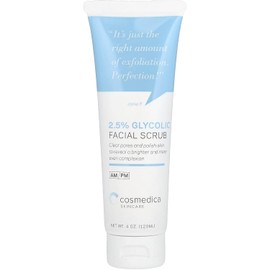 Cosmedica Skincare EXFOLIANTE FACIAL CON GLICOLICO AL 2.5%. Elimina células muertas; potente efecto despigmentantes. Con Acido glicólico , acido salicílico y cuencas de jojoba