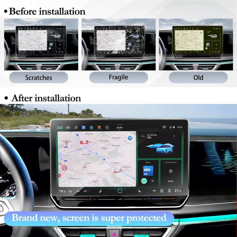 SKTU Screen Protector Compatible with Kiα Ceed Ceed X 2019-2021