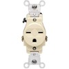 Leviton 15-Amp, 250-Volt, Narrow Body Single Receptacle, Straight Blade, Commercial