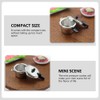 HEMOTON 2pcs Mini Pressure Cooker Model Alloy Kitchen Toy for