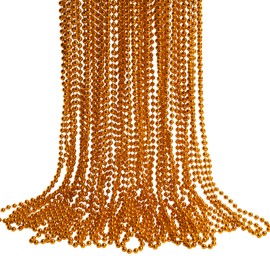 HOOSUN 30 Pack Mardi Gras Beads Necklaces Bulk, Mardi Gras Accessories for Party Favors,Orange Decoration St Patricks Day Necklace Party Supplies Mardi Gras Decor For Party, School Event,Home