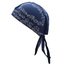kakatrend Bandana Cap, 100% Cotton, UV Protection, Sweatproof, Bandana, Paisley Pattern, Quick Drying, Sweat Absorbent, Pirate Hat, Men's, Breathable Material, Doo Rag, Skull Cap, Anti-UV, For Outdoor