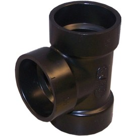 GENOVA PRODUCTS 81415 Genova Dwv Pipe Tee, 1-1/2 In, Hub, Sch 40, Abs, 1-1/2"