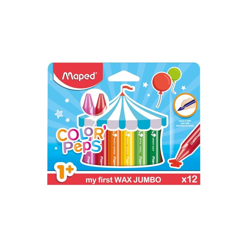 Maped- Crayon esc triang jumbo c/12 maped