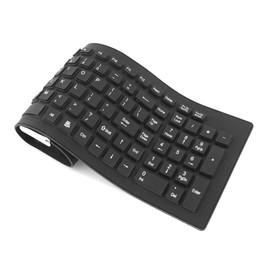 axGear - Teclado de silicona impermeable plegable USB a prueba de polvo y suciedad (tamaño completo)