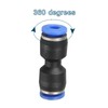 sourcing map Push to Connector Fitting, 4mm Tube OD Quick
