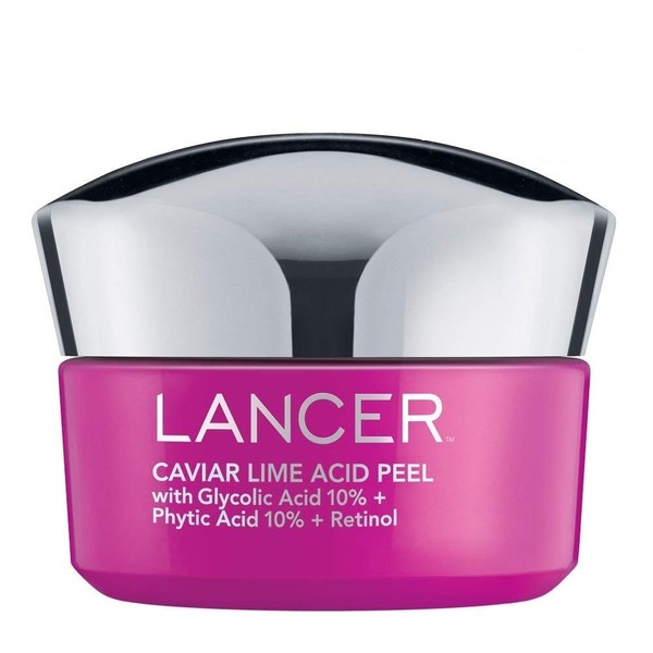Caviar Lime Acid Peel, 1.7 FL OZ, Dr. Lancer Dermatology Skincare, Formulated with 10% Glycolic Acid and 10% Phytic Acid, Pineapple and Papaya Fruit Enzymes, Use 1 to 2 Times Weekly