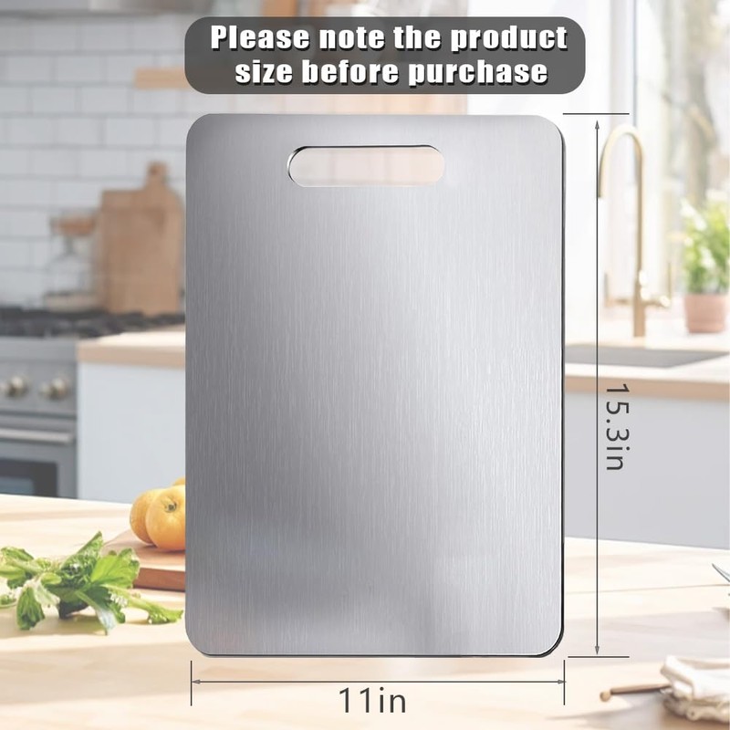 UFJEG Titanium Cutting Board for Kitchen, 15.3”×11” Large Size Cutting