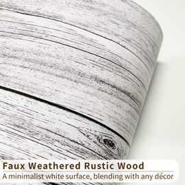 funlife 14 Strips Peel and Stick Stair Risers Stickers, Self Adhesive Vinyl Stair Stickers Decals, Staircase Murals Decor for Steps, 39.37"X7.09", Faux Weathered Rustic Wood