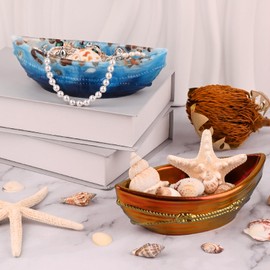 Actvty Pirate Ship Resin Mold, Boat Shape Container Silicone Mold, Epoxy Casting Molds, Plaster Molds for DIY Candle Vessel Jewelry Trinket Tray Resin Craft Home Decor