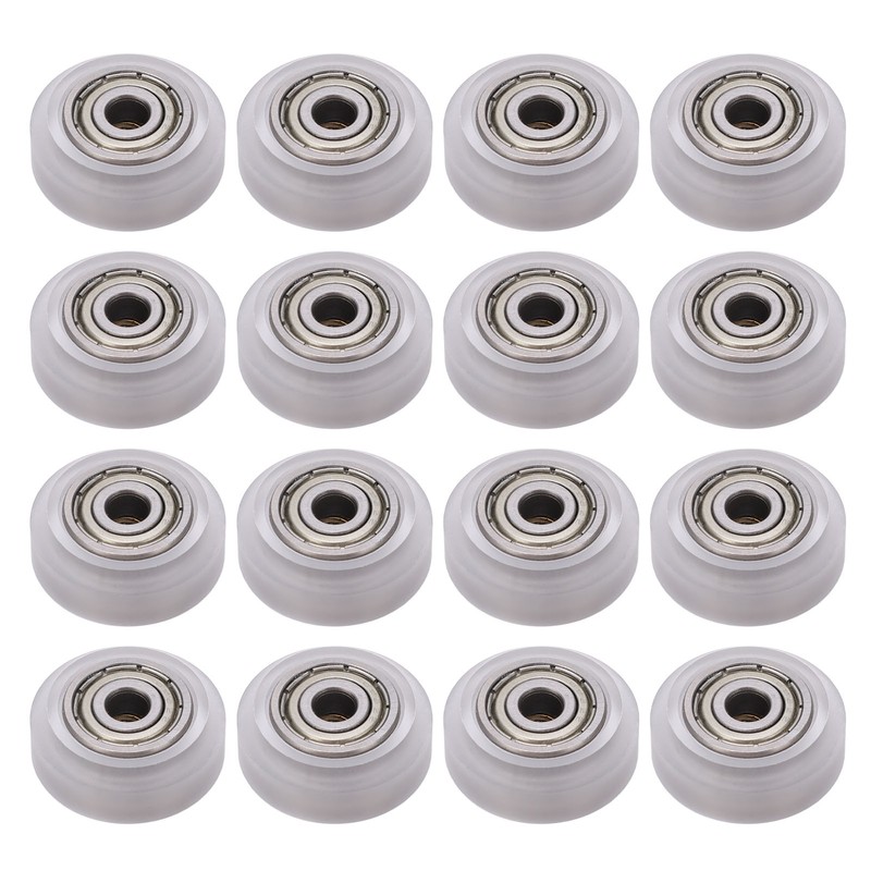 16Pcs 3D Printer Polycarbonate Pulley Transparent Rustproof Robust Bearing Pulley