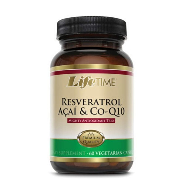 LIFETIME Resveratrol, Acai & CoQ10, Veg Cap (Btl-Glass) | 60ct