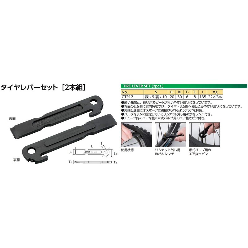 KTC (ke-te-si-) Tire Lever Set ctr12
