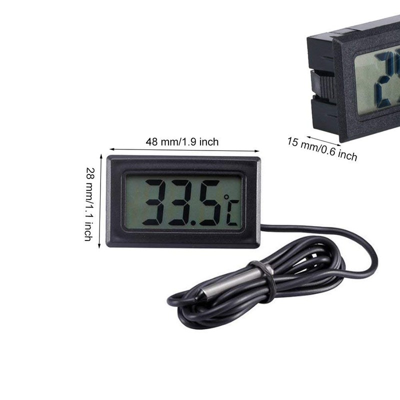 DollaTek Digital LCD Thermometer Temperature Monitor with External Probe For