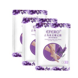 3 Paar Fußpeeling Masken, Exfoliating Fussmaske, Einweg Fußmasken Socken, Hornhautentferner Füße Maske, Feuchtigkeitsspendende Peeling Fußmaske, Hornhaut Socken, Foot Exfoliating Mask, Lavender