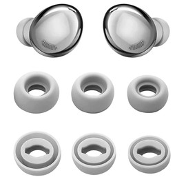 ALXCD Ear Tips Compatible with Galaxy Buds Pro Earbuds, S/M/L 3 Size 3 Pairs Silicone Replacement Eartips Earbuds Tips, Compatible with Galaxy Buds Pro SM-R190, 3 Pairs, Phantom Silver