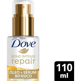 DOVE Óleo + Sérum Bifásico para Cabello Bond Intense Repair. Con Textura Liviana y 7% Péptido Complex. Reduce 91% Puntas Abiertas y Controla el Frizz por 72 hrs, 110 mL