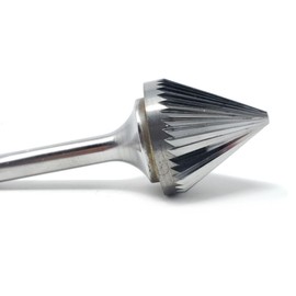 SJ-9 Single Cut Carbide Burr Die Grinder Bit 1" x 15/16" on 1/4" Shank