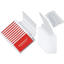 1InTheOffice Clear Laminating Pouch with Loop Attachment, Luggage Tag Style 2 1/2" x 4 1/4"- 25/Pack