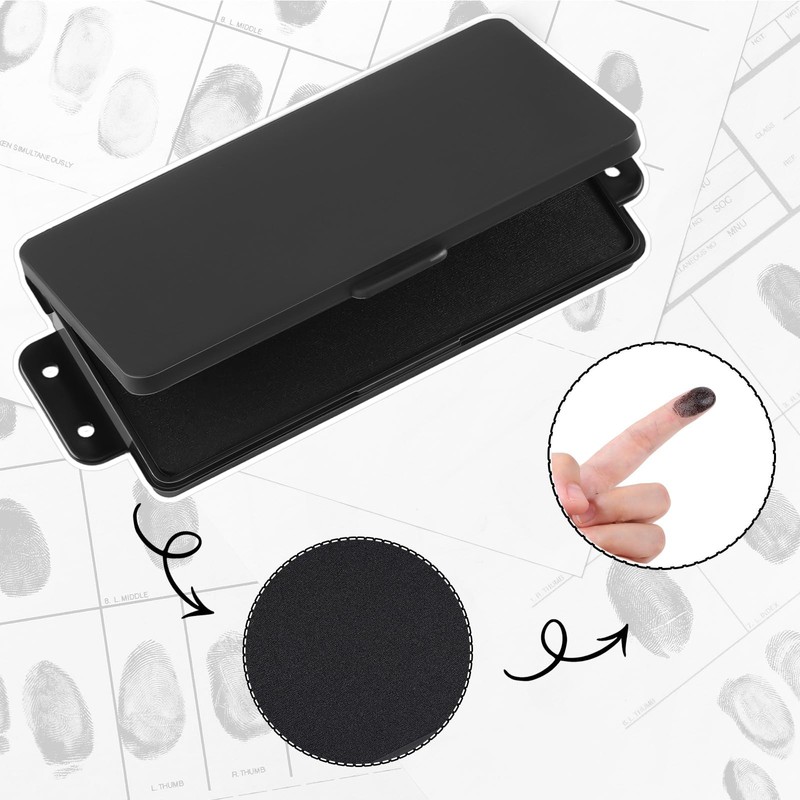 Humyoun 1 Pcs Fingerprint Ink Pads Rectangle Thumbprint Ink Pads