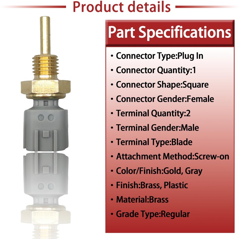 Engine Coolant Temperature Sensor 22630JA10A with 17" Wiring Harness PT2889