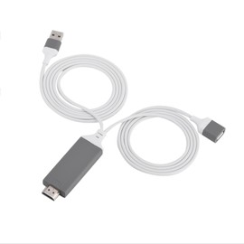 3 Colors Phone to HDMI Cable for IOS Interface Digital AV Adapter 1080P Plug Play for IOS Android White