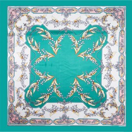 FAIRYGATE Women's Square Scarf Satin Headscarf Bandanas Hair Scarf for Women 90 x 90 cm 76, 73017