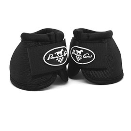 Professional's Choice Ballistic Overreach Bell Boots for Horses | Superb Protection, Durability & Comfort | Quick Wrap Hook & Loop | Sold in Pairs | X-Large Black