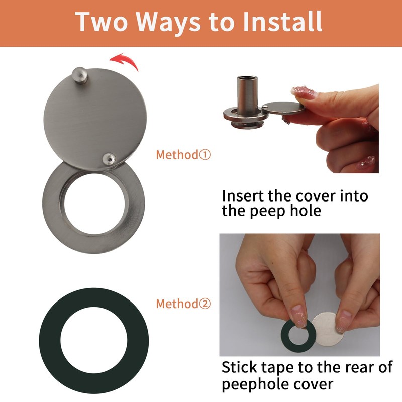 Peephole Cover 1 Set, Peephole Protector for Door Peep Holes