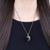 COAI Irregular Black Tourmaline Raw Necklace Crystal Necklace 50cm