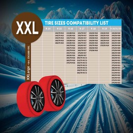 CARALL Snow Socks for Car, Approved EN 16662-1 2020, Easy Assembly in 2 Minutes (XXL)