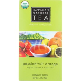 Hawaiian Natural Tea, Tea Passionfruit Orange Organic, 20 Count