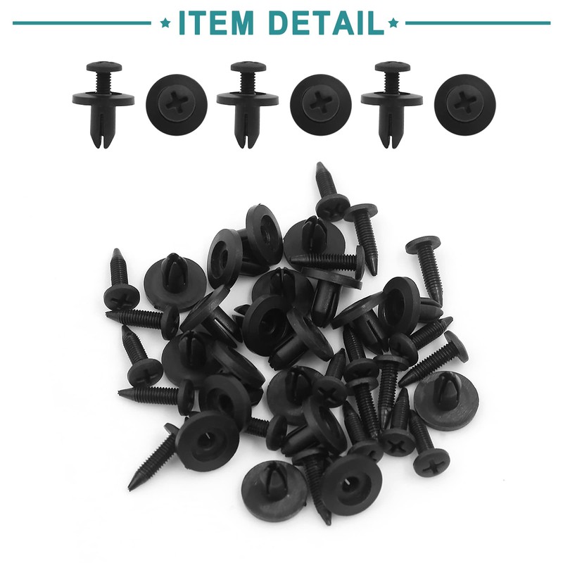 ACROPIX Plastic Push Rivets Trim Clips Car Bumper Fender Universal