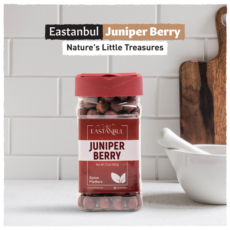 Eastanbul Juniper Berries Whole 3.5oz, Natural Juniper Berries for Gin