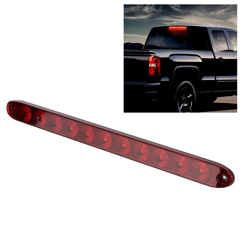 12V 11 LED Brake Turn Tail Light Red Polycarbonate Lens
