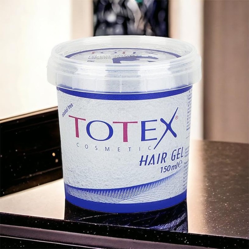 Totex Extra Strong Hair Styling Gel, Transparent, Alcohol-Free, 150 ml