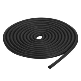 QUARKZMAN Foam Rubber Seal Strip, 4mm (5/32") Diameter, 2 Meters (6.56 Feet) Long, Round EPDM Rubber for DIY Sealing, Bearings, Pads, Foam Pipes, Crafts