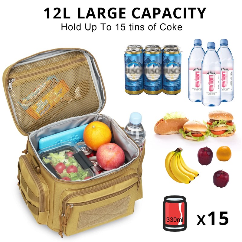 ATRIPACK Lunch Box for Men, Tactical Lunch Bag MOLLE Webbing