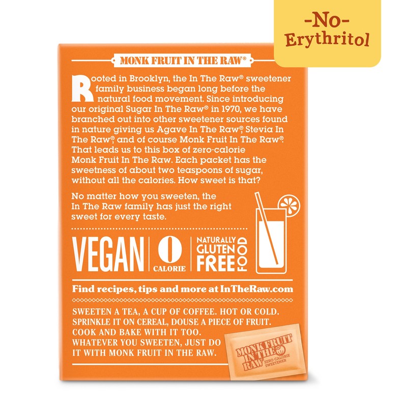 MONK FRUIT IN THE RAW, Natural Monk Fruit Sweetener, Sugar-Free,