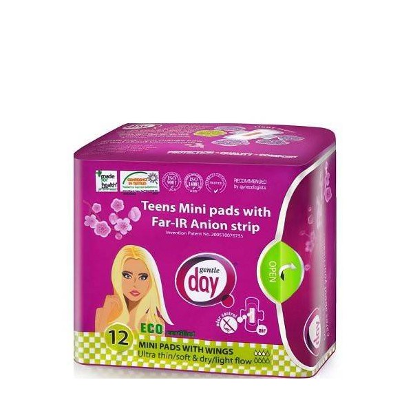 No Vendor GENTLE DAY HYPOALLERGENIC LIGHT FLOW MINI PAD 12S