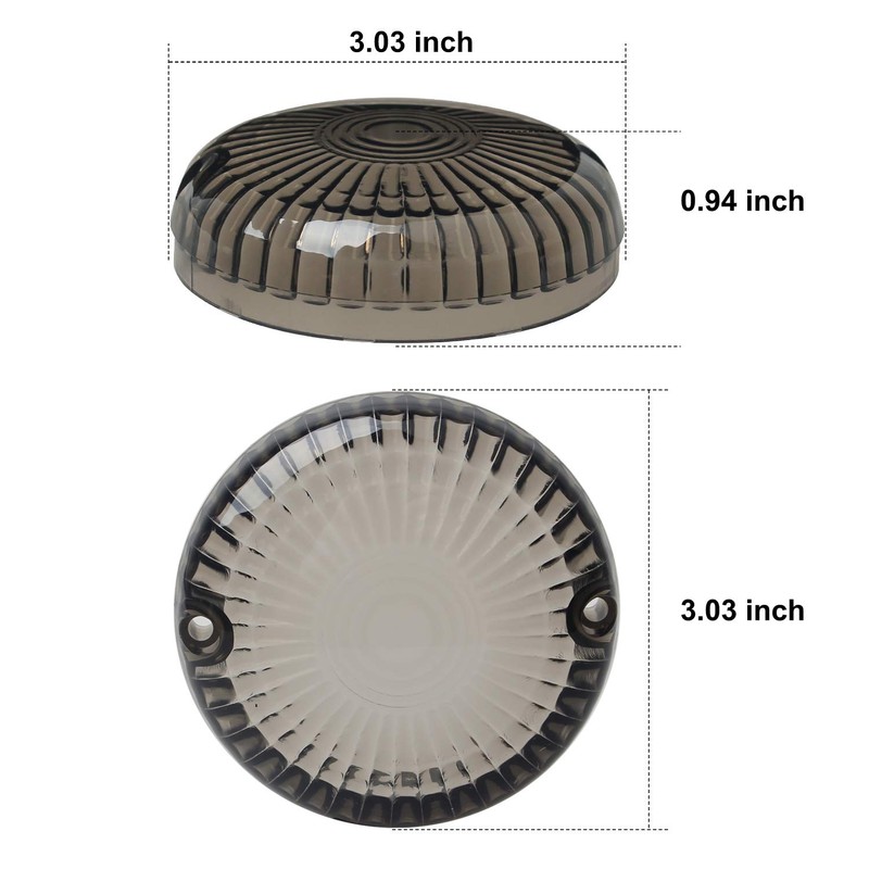 NTHREEAUTO 4PCS Smoked Turn Signals Lens Cover Front Rear Lenses
